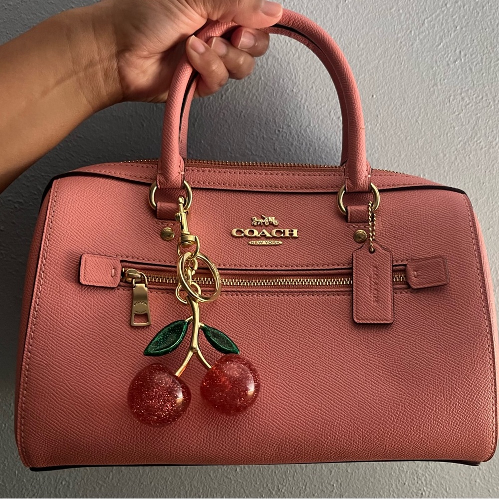 ❤️Valentine’s Day❤️Coach Rowan Bubblegum pink with Cherry Charm